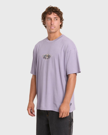 Billabong Men's Biscus OG Short Sleeve Cotton T-Shirt - Purple Ash