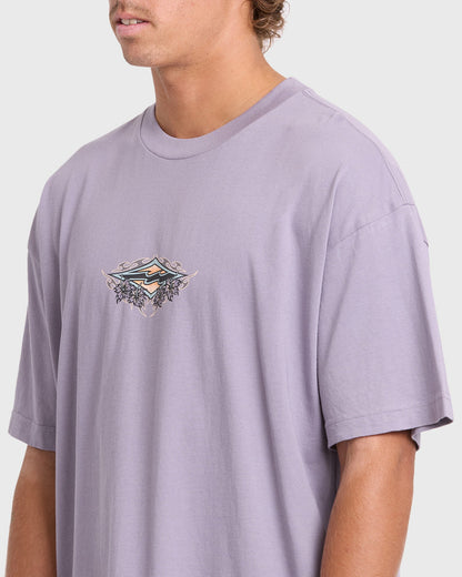 Billabong Men's Biscus OG Short Sleeve Cotton T-Shirt - Purple Ash