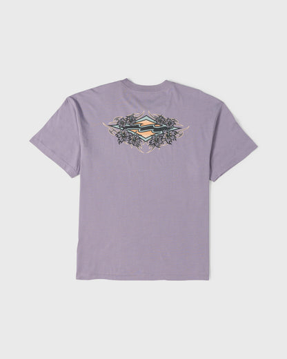 Billabong Men's Biscus OG Short Sleeve Cotton T-Shirt - Purple Ash