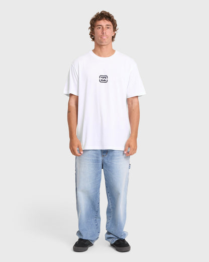 Billabong Men's Mainstay Premium Short Sleeve Cotton T-Shirt - White