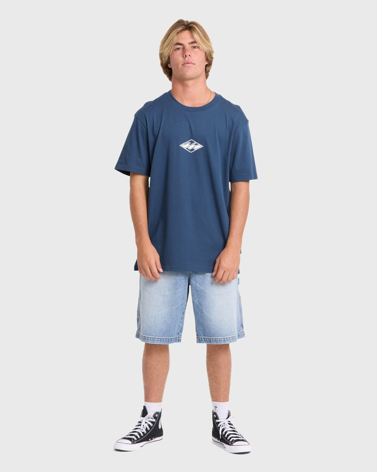 Billabong Men's Mainstay Premium Short Sleeve Cotton T-Shirt - Dark Denim