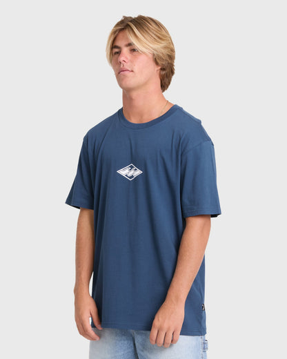 Billabong Men's Mainstay Premium Short Sleeve Cotton T-Shirt - Dark Denim