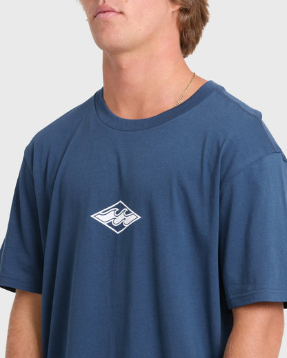Billabong Men's Mainstay Premium Short Sleeve Cotton T-Shirt - Dark Denim