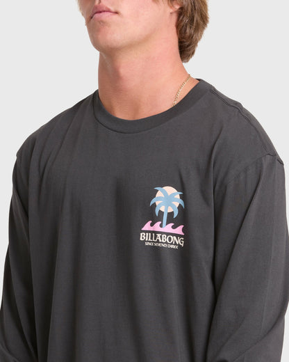 Billabong Men's Portal Premium Long Sleeve Cotton T-Shirt - Raven