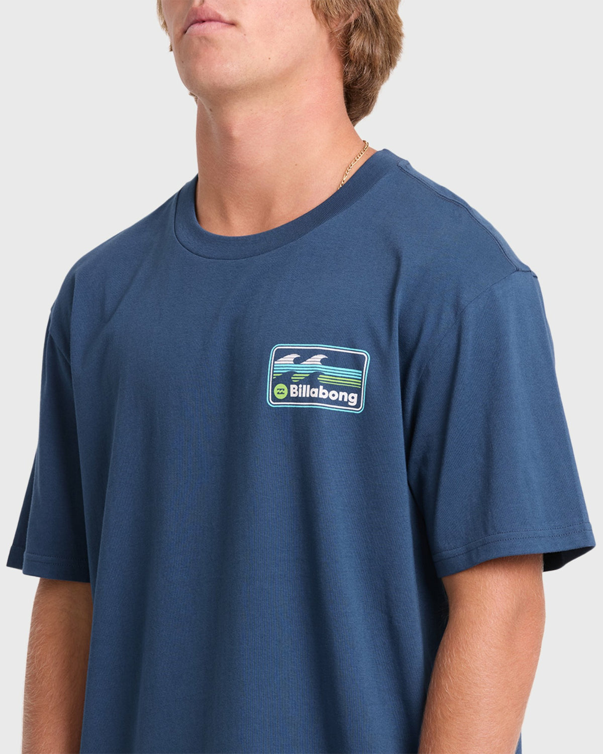 Billabong Men's Runner Premium Short Sleeve Cotton T-Shirt - Dark Denim