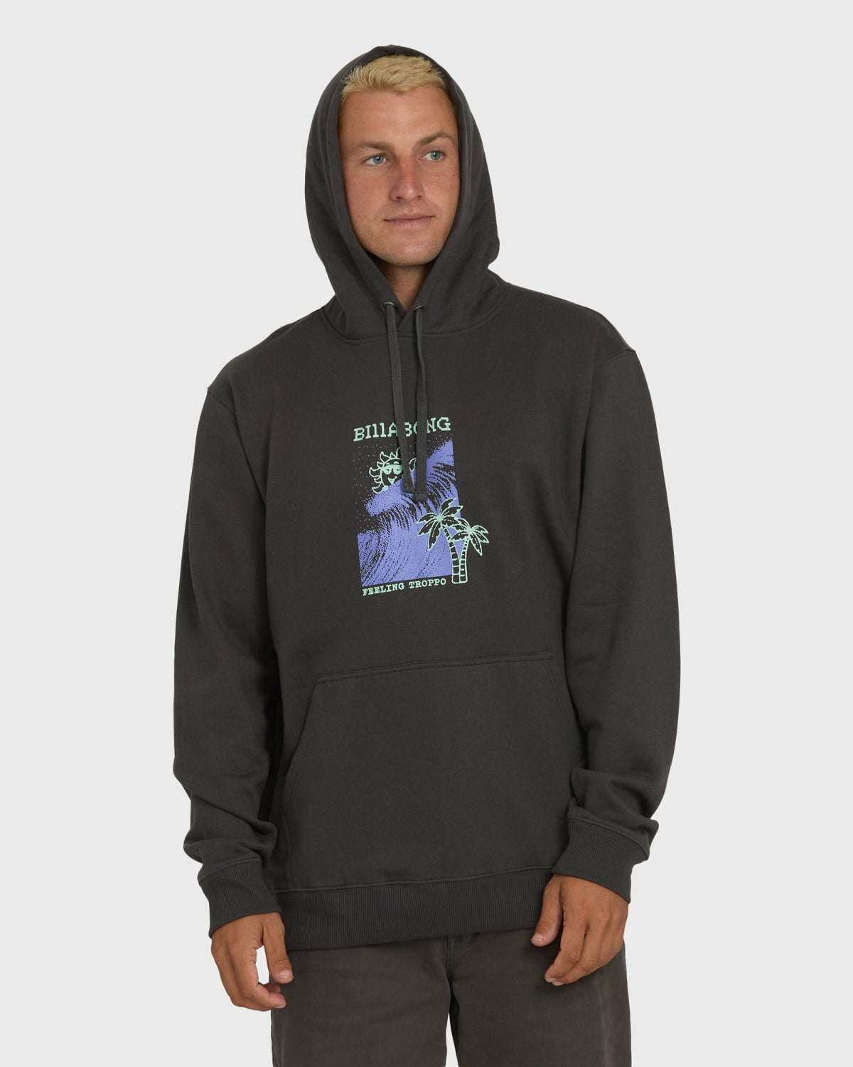 Billabong Men's Short Sands Pullover Hoodie - Raven