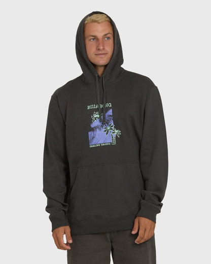 Billabong Men's Short Sands Pullover Hoodie - Raven