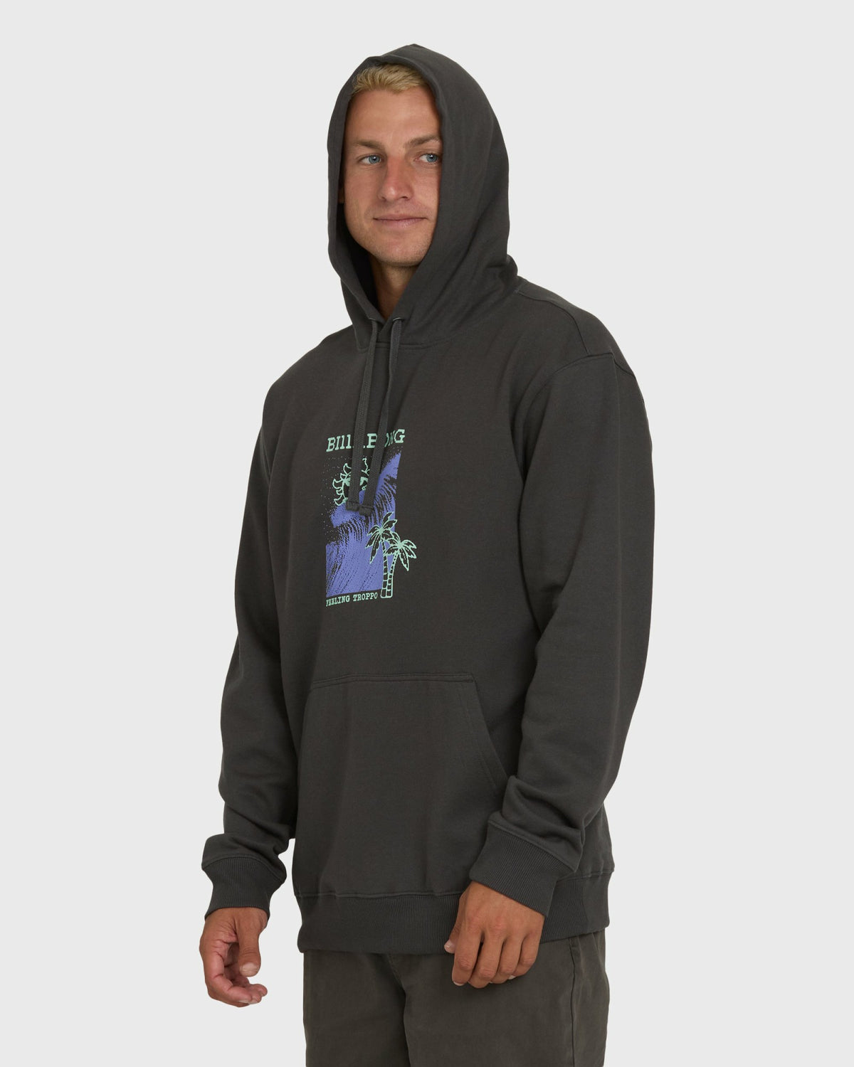 Billabong Men's Short Sands Pullover Hoodie - Raven