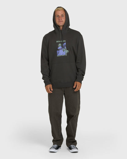 Billabong Men's Short Sands Pullover Hoodie - Raven