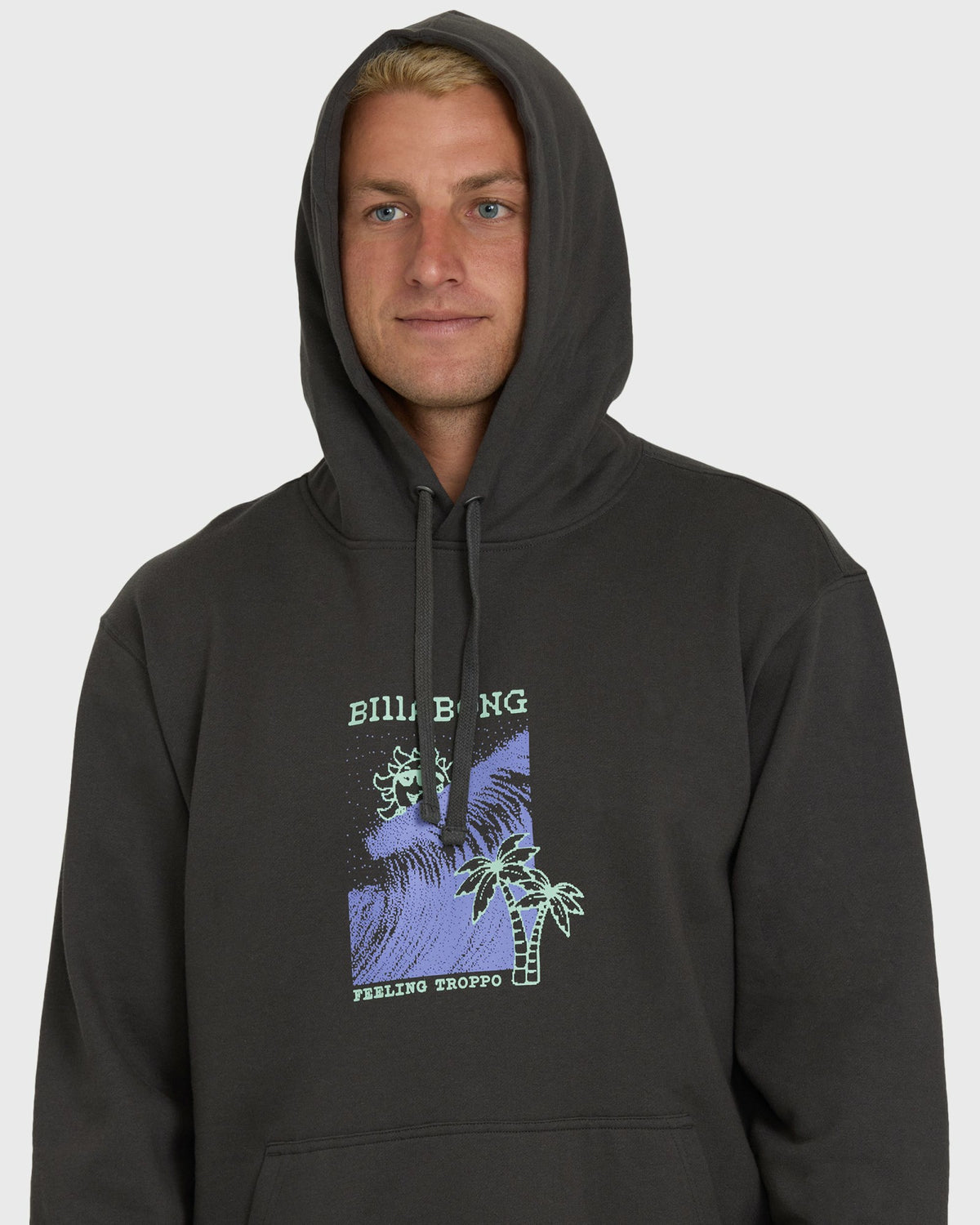 Billabong Men's Short Sands Pullover Hoodie - Raven