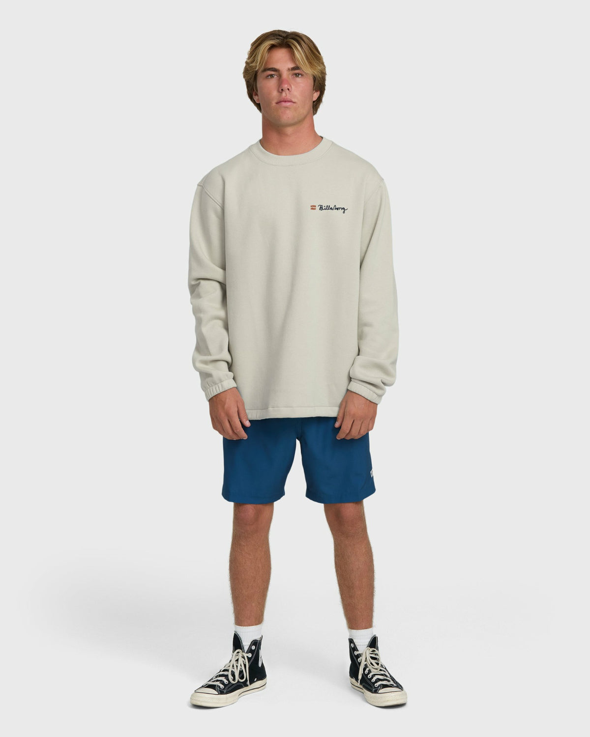 Billabong Men's Compass Crewneck Sweatshirt - Dove