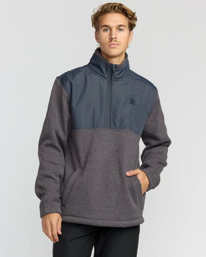 Billabong Men's Boundary Blocked Mockneck Sweatshirt - Dusty Purple