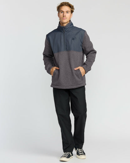 Billabong Men's Boundary Blocked Mockneck Sweatshirt - Dusty Purple