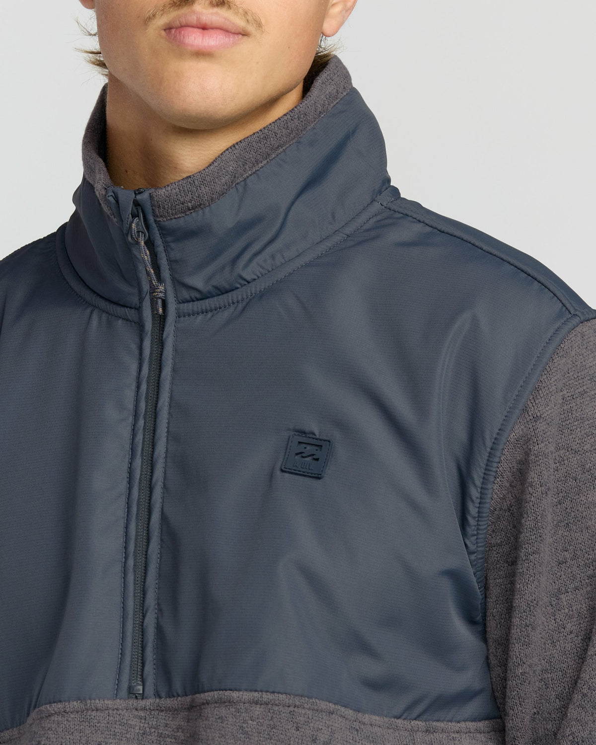 Billabong Men's Boundary Blocked Mockneck Sweatshirt - Dusty Purple