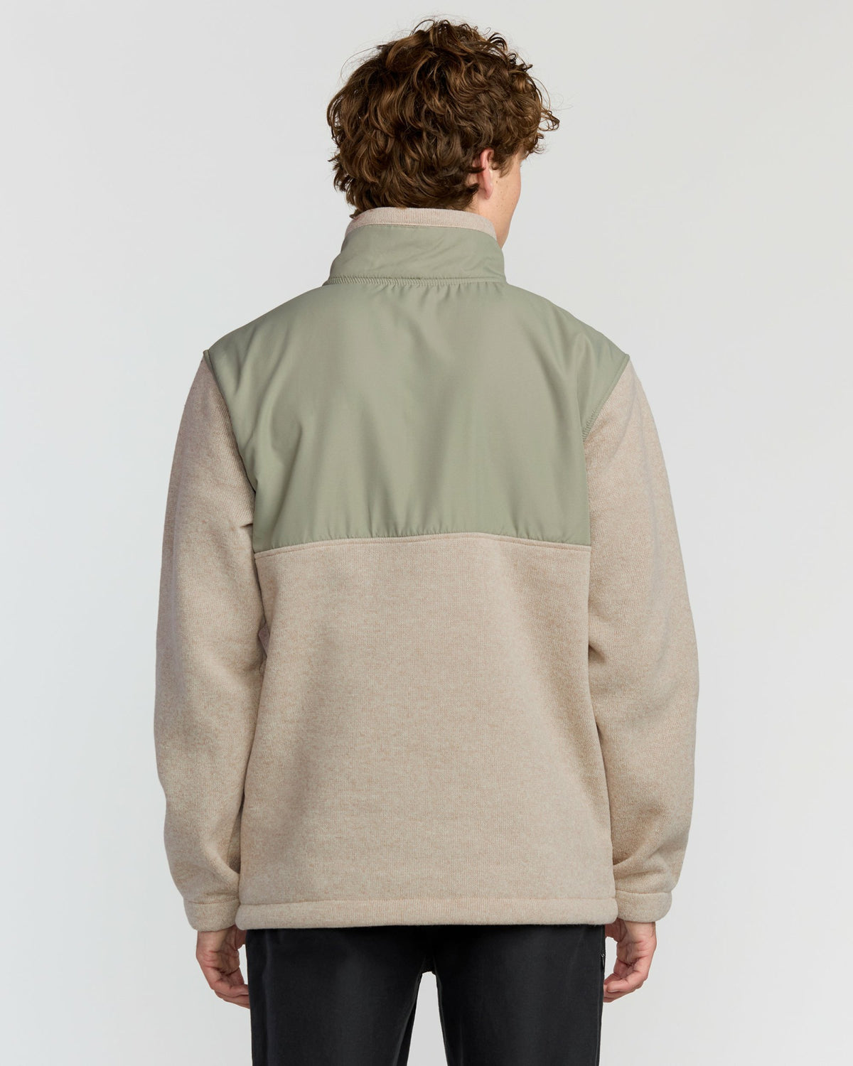 Billabong Men's Boundary Blocked Mockneck Sweatshirt - Sand