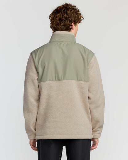 Billabong Men's Boundary Blocked Mockneck Sweatshirt - Sand