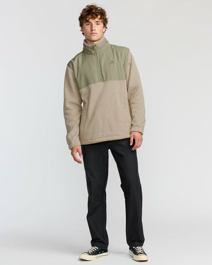 Billabong Men's Boundary Blocked Mockneck Sweatshirt - Sand