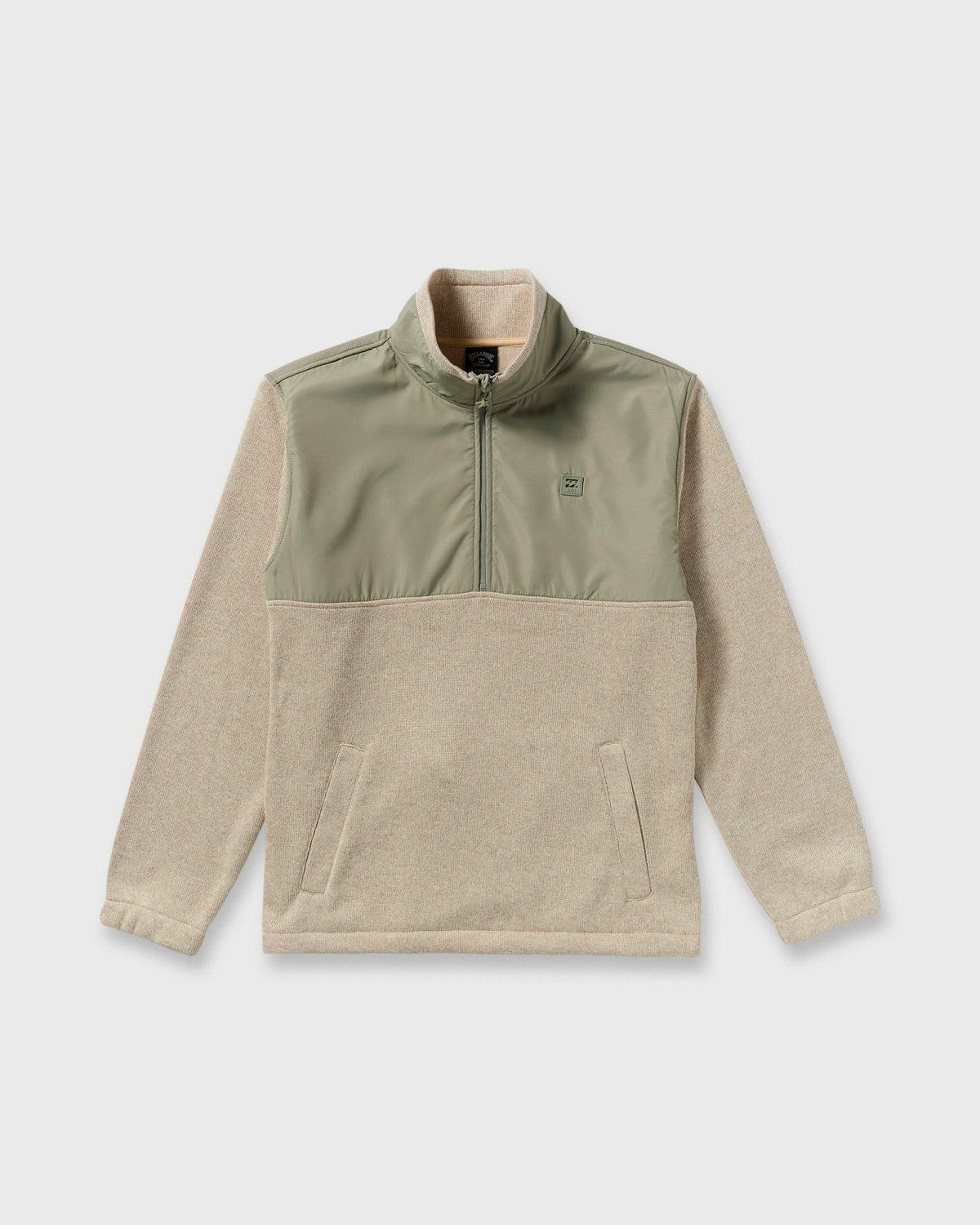 Billabong Men's Boundary Blocked Mockneck Sweatshirt - Sand