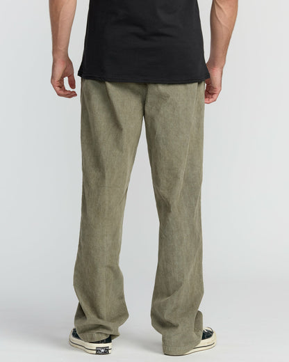 Billabong Men's Larry Elastic Waist Corduroy Pants - Green Ash