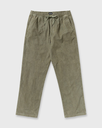 Billabong Men's Larry Elastic Waist Corduroy Pants - Green Ash