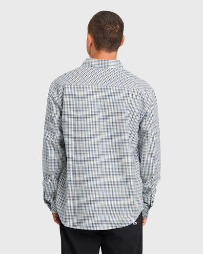 Billabong Men's Coastline Long Sleeve Flannel Shirt - Off White