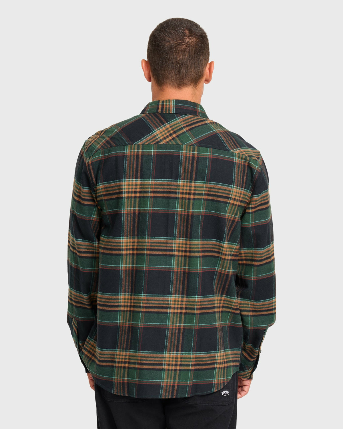 Billabong Men's Coastline Long Sleeve Flannel Shirt - Black