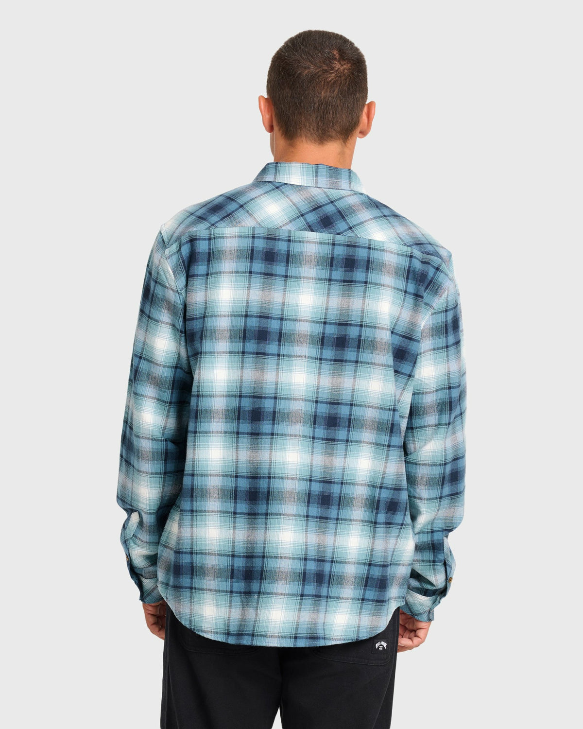 Billabong Men's Coastline Long Sleeve Flannel Shirt - China Blue