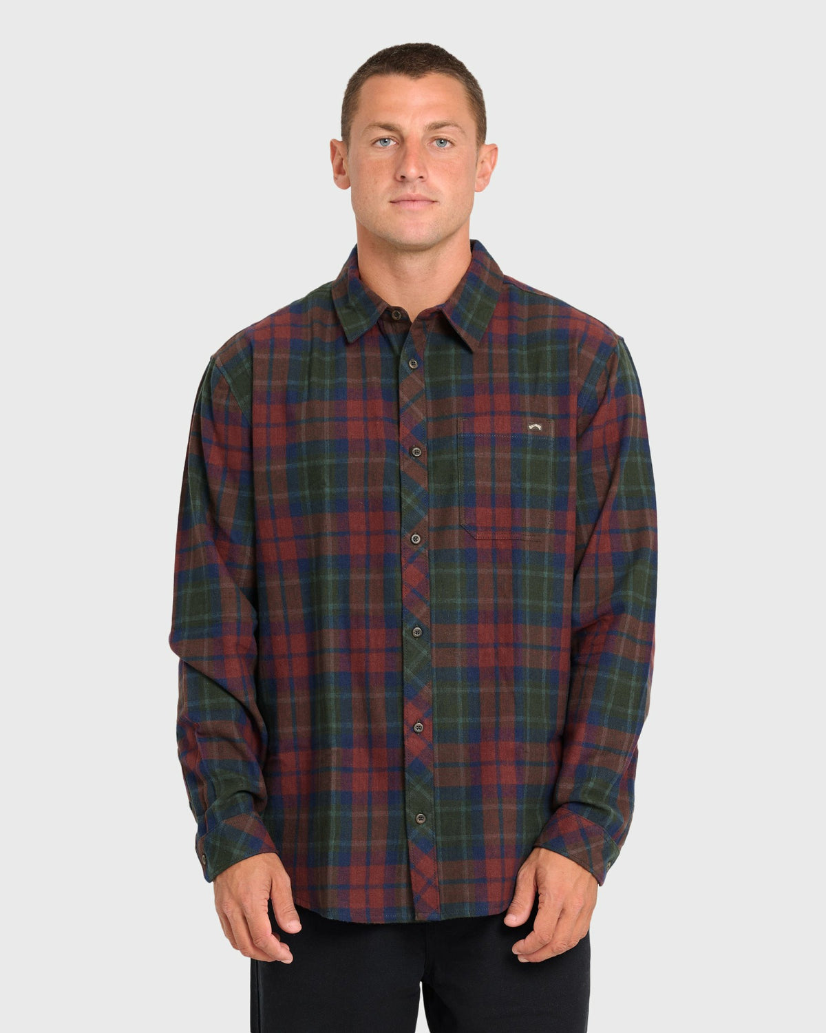 Billabong Men's Coastline Long Sleeve Flannel Shirt - Tortoise Shell