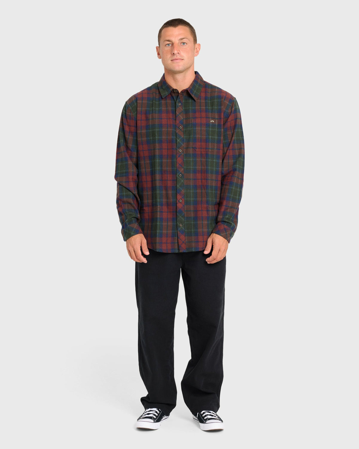Billabong Men's Coastline Long Sleeve Flannel Shirt - Tortoise Shell