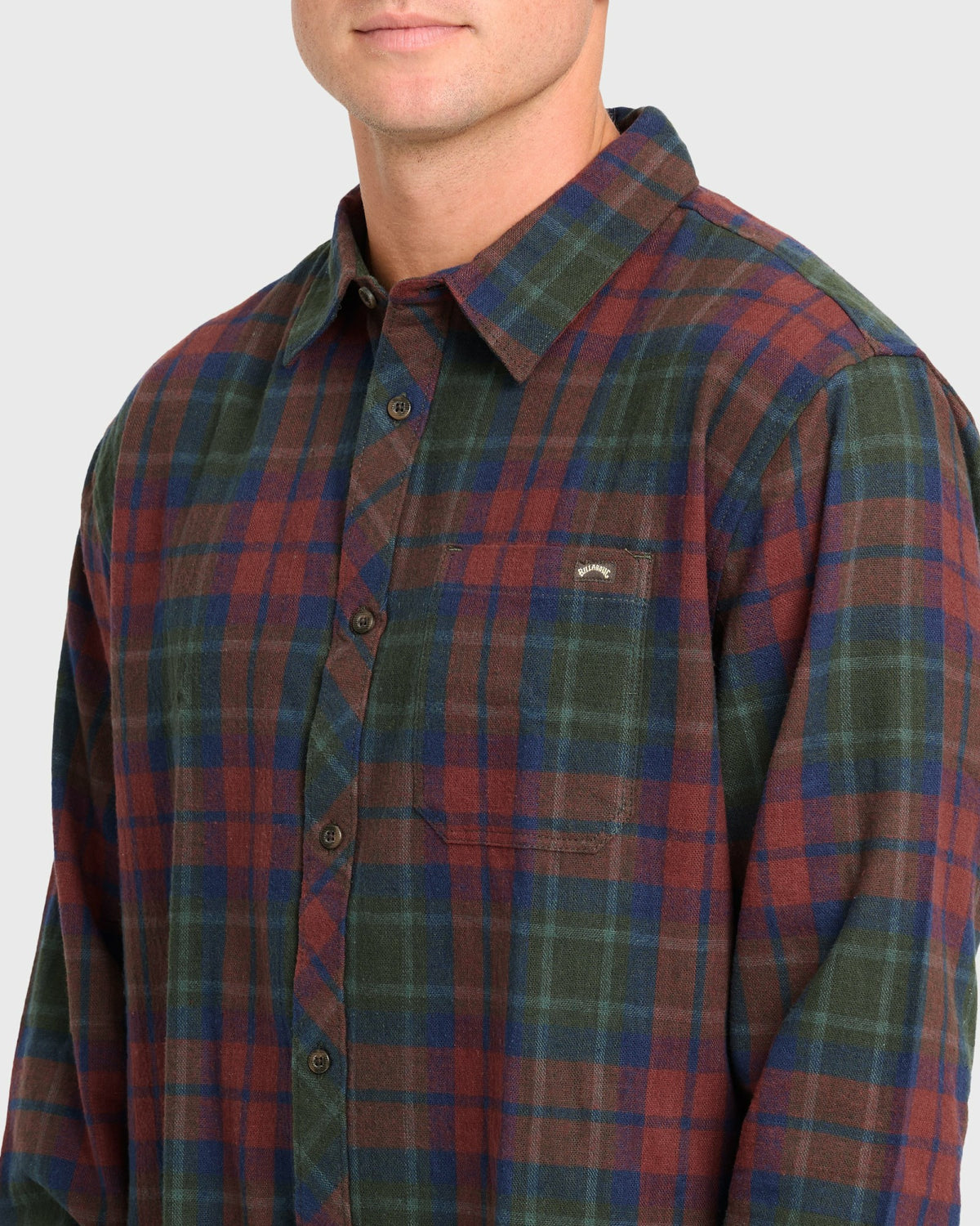 Billabong Men's Coastline Long Sleeve Flannel Shirt - Tortoise Shell