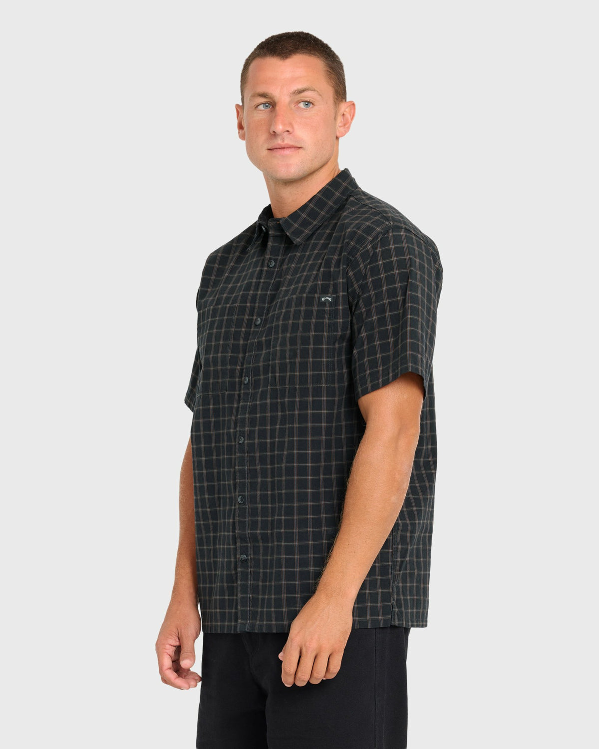 Billabong Men's Vista Short Sleeve Woven Shirt - Phantom