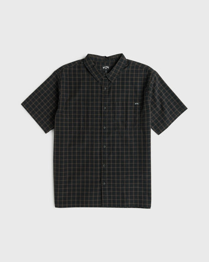 Billabong Men's Vista Short Sleeve Woven Shirt - Phantom