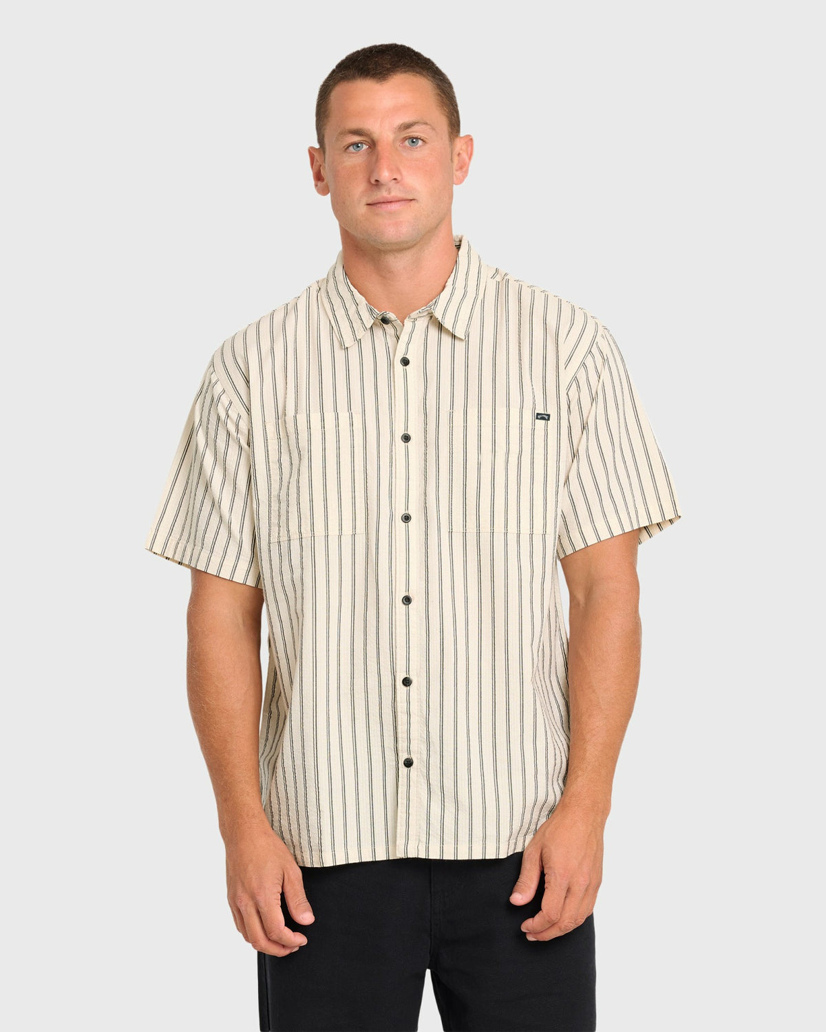 Billabong Men's Vista Short Sleeve Woven Shirt - Off White