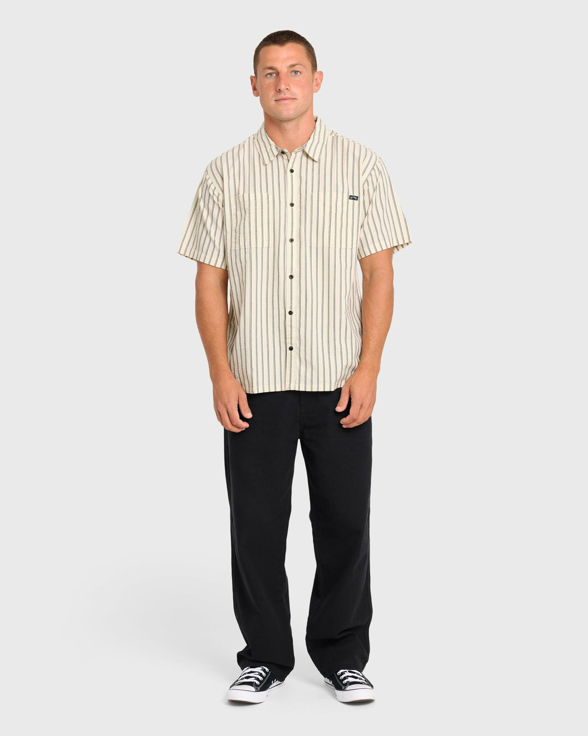 Billabong Men's Vista Short Sleeve Woven Shirt - Off White
