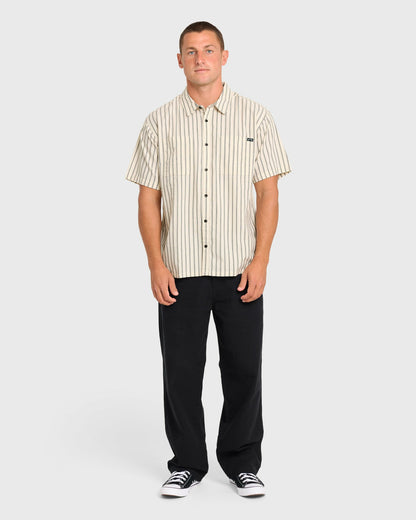 Billabong Men's Vista Short Sleeve Woven Shirt - Off White