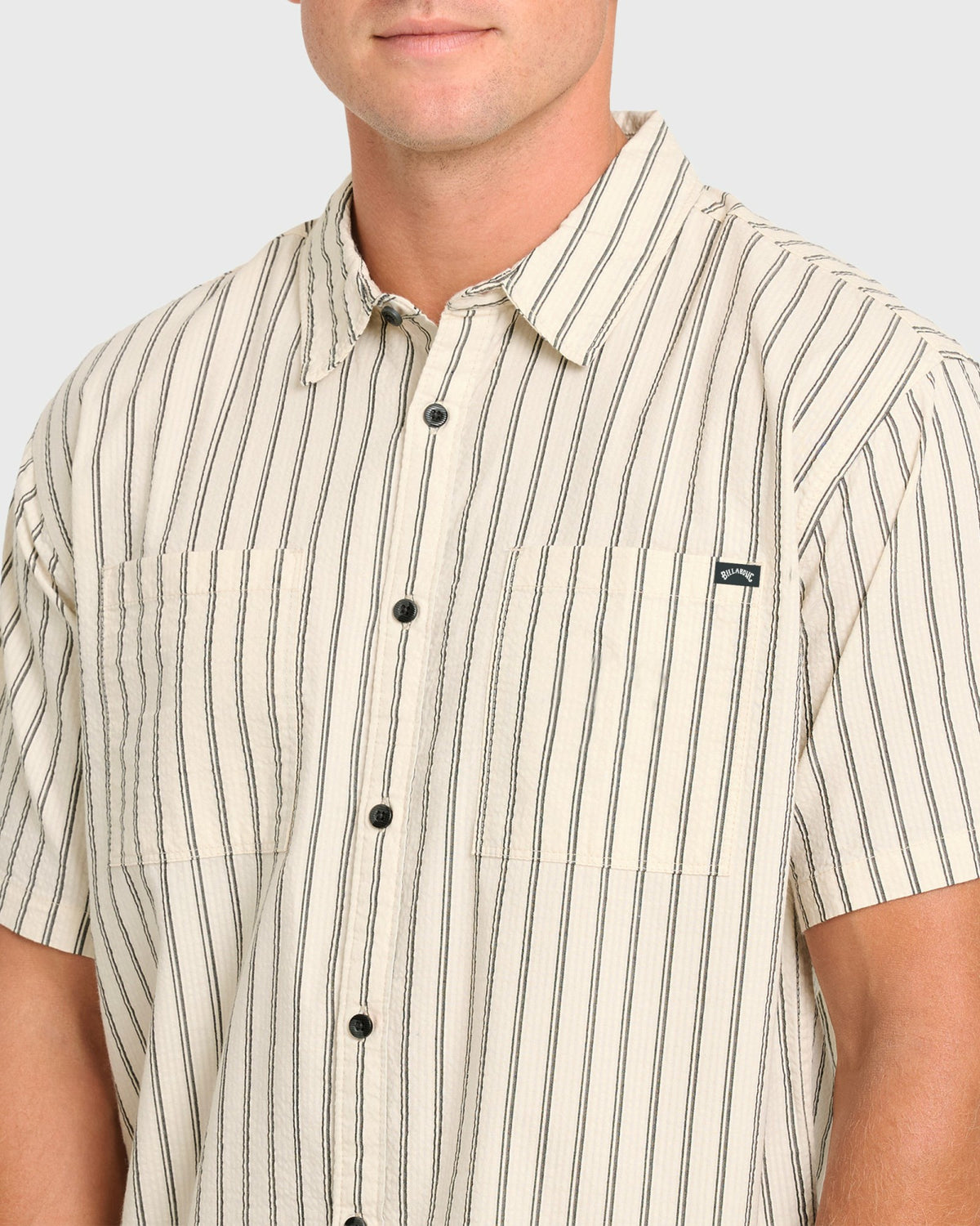 Billabong Men's Vista Short Sleeve Woven Shirt - Off White