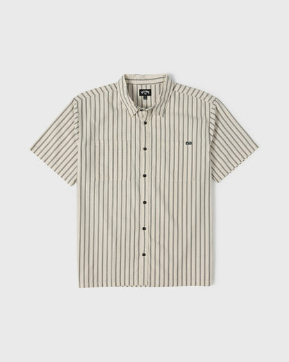 Billabong Men's Vista Short Sleeve Woven Shirt - Off White