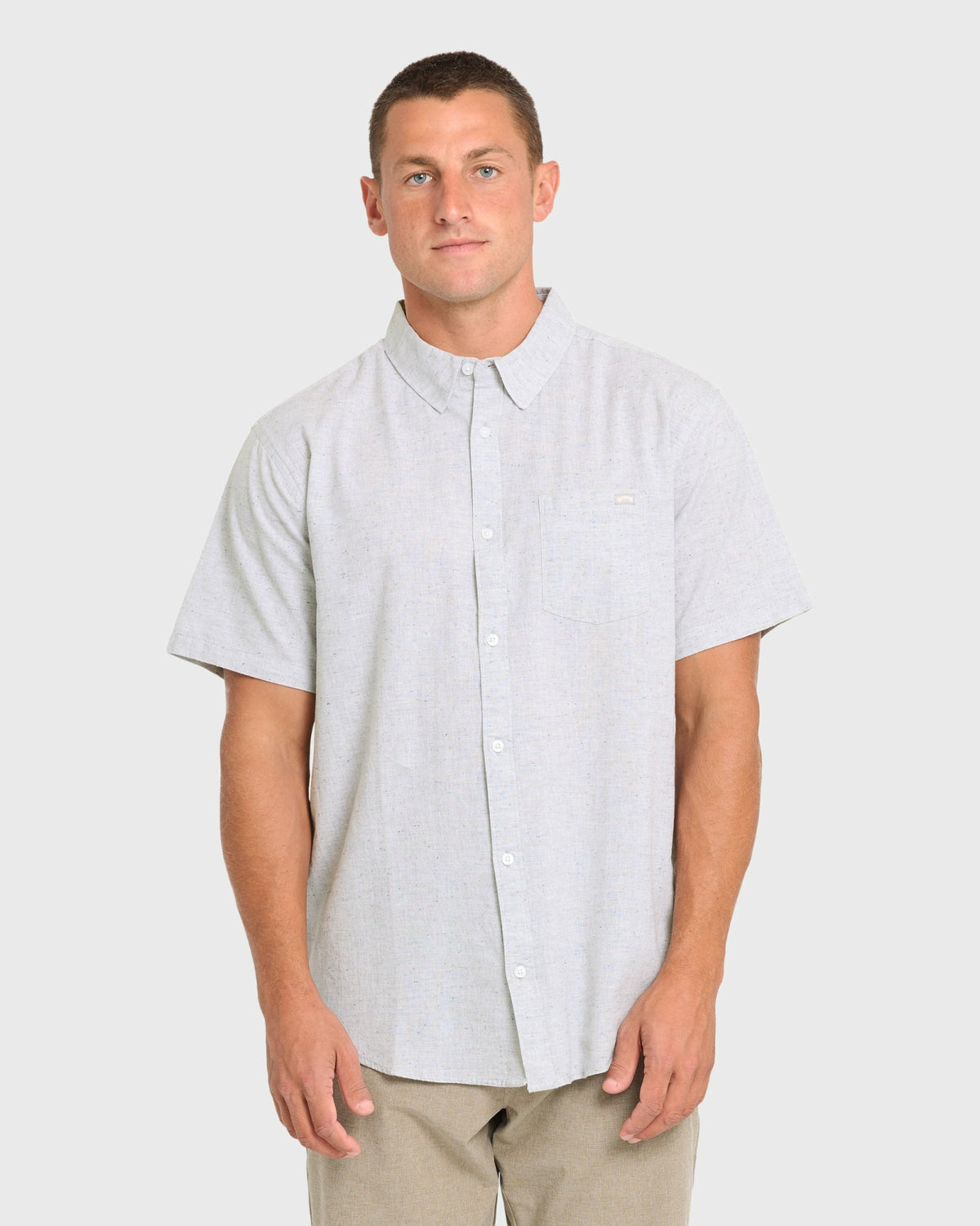 Billabong Men's All Day Short Sleeve Woven Shirt - Alloy