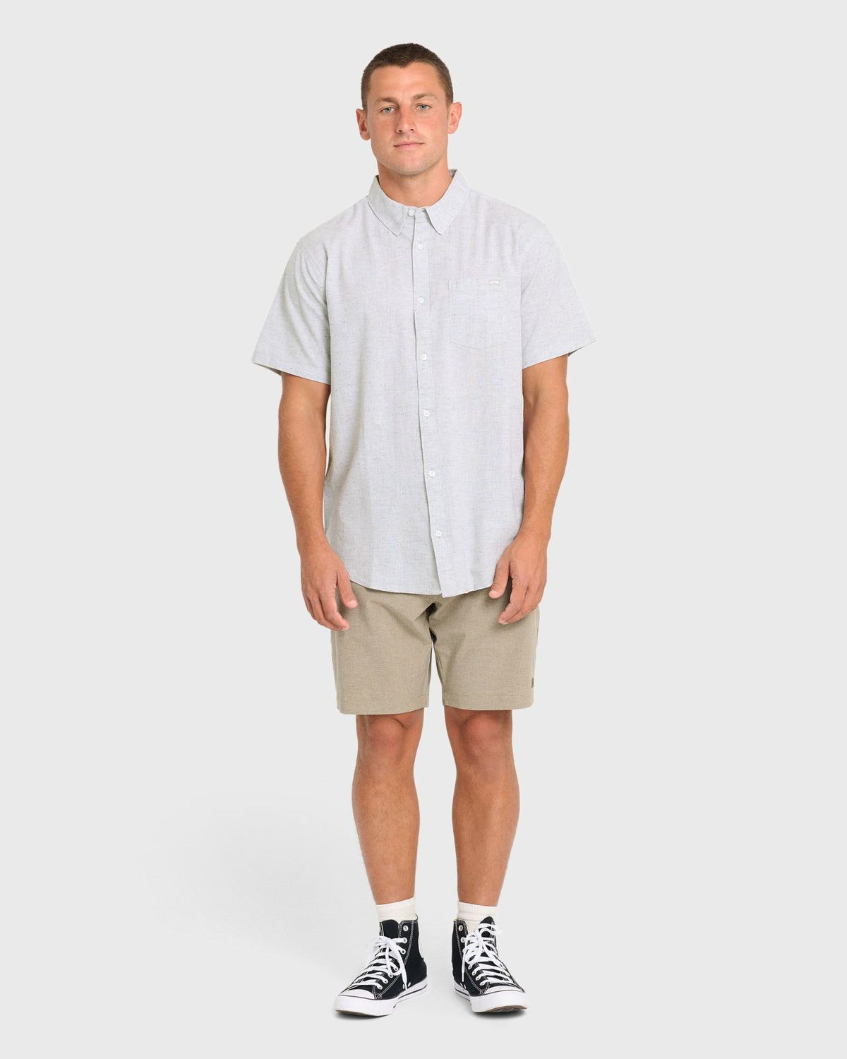 Billabong Men's All Day Short Sleeve Woven Shirt - Alloy