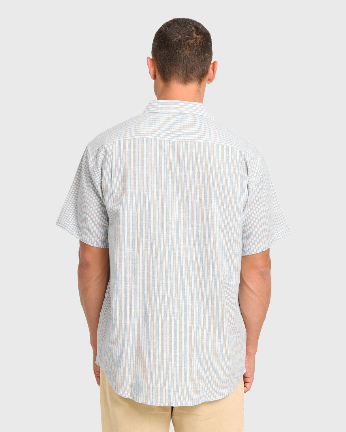 Billabong Men's All Day Stripe Short Sleeve Woven Shirt - Off White