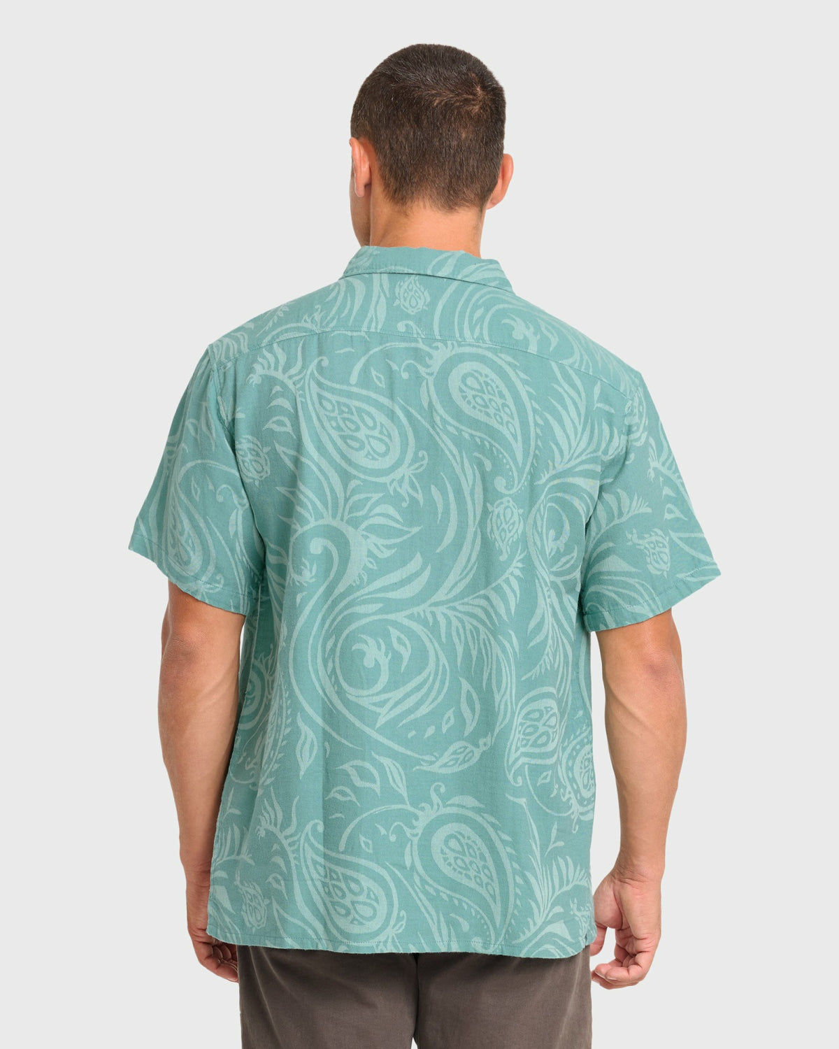 Billabong Men's Sundays Jacquard Short Sleeve Woven Shirt - Blue Surf