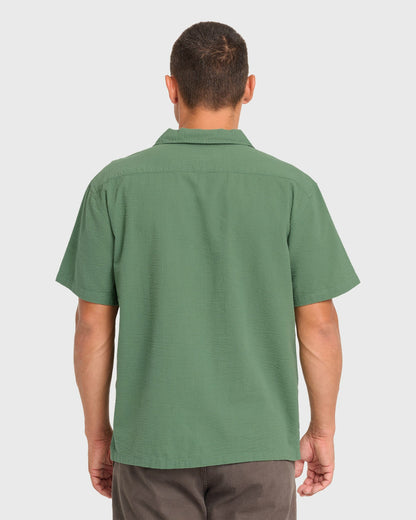Billabong Men's Victoria Vacay Short Sleeve Woven Shirt - Sea Spray