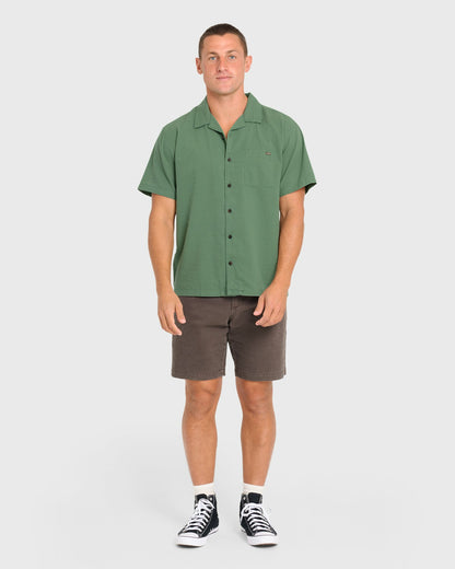 Billabong Men's Victoria Vacay Short Sleeve Woven Shirt - Sea Spray
