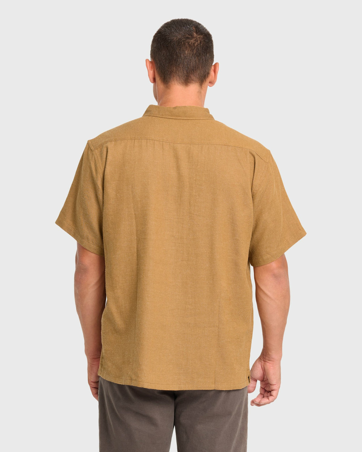 Billabong Men's Cordoba Short Sleeve Cotton Shirt - Rubber
