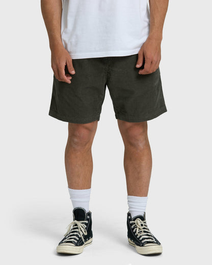 Billabong Men's Larry Layback 17\" Corduroy Shorts - Dark Gray