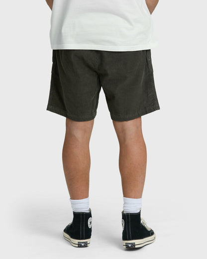 Billabong Men's Larry Layback 17\" Corduroy Shorts - Dark Gray