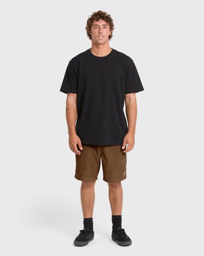 Billabong Men's De La Cruz Cord 18\" Amphibian Hybrid Shorts - Sepia