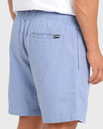 Billabong Men's San O Layback Linen Shorts - Blue Heather