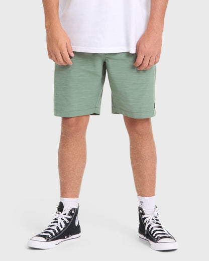 Billabong Men's Crossfire Submersible 19\" Amphibian Hybrid Shorts - Laurel Wreath