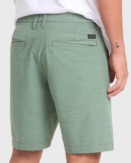Billabong Men's Crossfire Submersible 19\" Amphibian Hybrid Shorts - Laurel Wreath